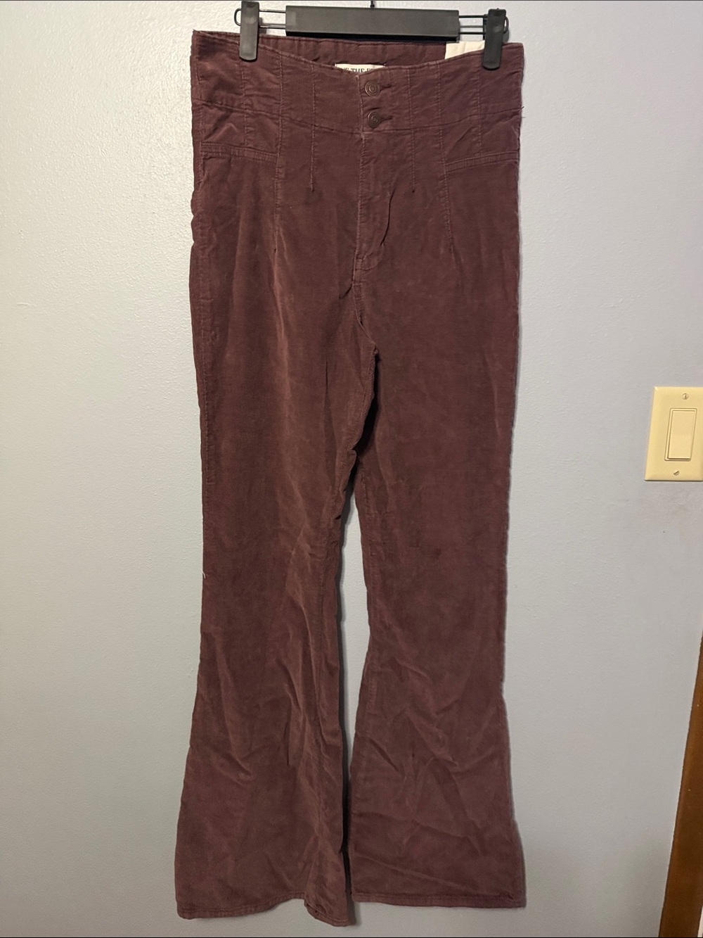 We the Free Corduroy Flare Pants in Burgundy
